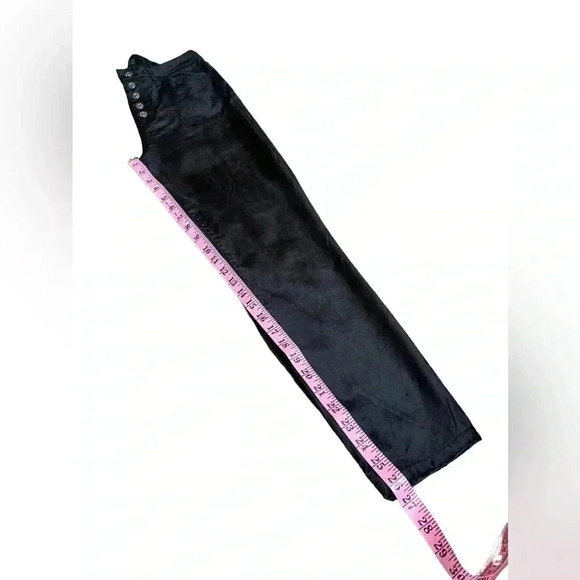 7 For All Mankind Women’s High Waisted Ankle Skinny Black Velvet Pants size 29 - Picture 11 of 16